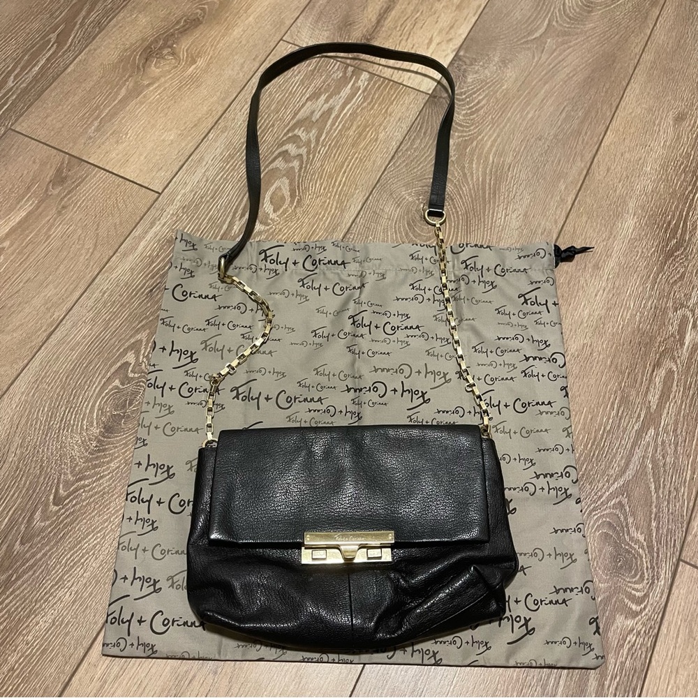 Foley + Corinna Black Leather Cross-body